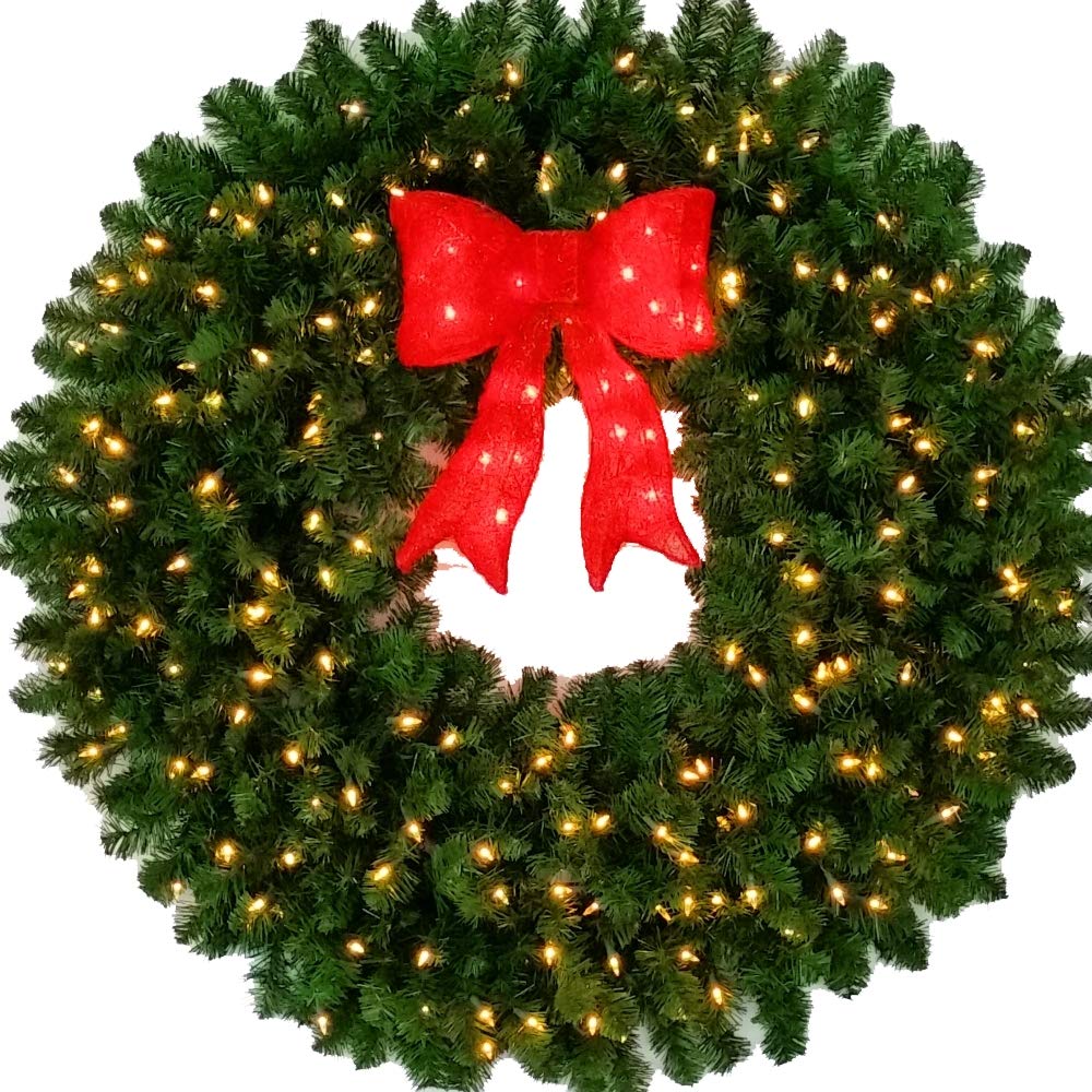 Amazon.com: 4 Foot (48 inch) Incandescent Christmas Wreath with